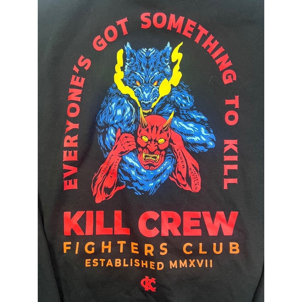 Kill Crew Tracksuit Set Mens L‎ Black Porrada Series Hoodie Joggers MMXX